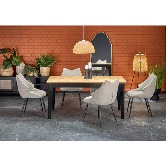 Стол обеденный Comet, раскладной, дуб, черный - фото 7