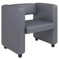 Фотография Кресло Тепал, экокожа, серый от производителя ChiedoCover, картинка продукции, реальное фото товара Настоящее фото товара Кресло Тепал, экокожа, серый, произведённого компанией ChiedoCover