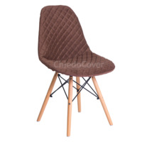 Настоящее фото товара Чехол Е07 на стул Eames, коричневый, произведённого компанией ChiedoCover