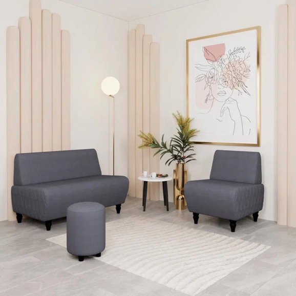 Пуф Тепал, велюр, темно-серый - фото 6