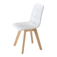 Фотография товара Стул К4, дуб натуральный, экокожа белая от компании ChiedoCover.
