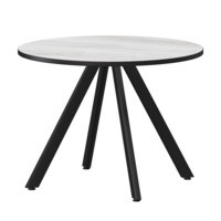 Фотография Стол нераздвижной Лаки мини 900мм, фрост, черный муар от производителя ChiedoCover, картинка продукции, реальное фото товара Настоящее фото товара Стол нераздвижной Лаки мини 900мм, фрост, черный муар, произведённого компанией ChiedoCover