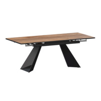 Настоящее фото товара Стол раздвижной Дуит 1200х800+300, дуб самдал, черный муар, произведённого компанией ChiedoCover