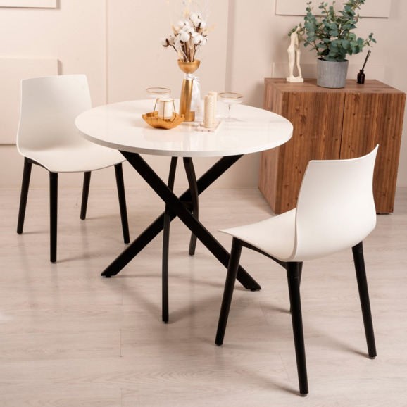 Стул Rune, белый, черный - фото 3