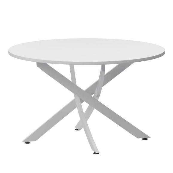 Стол нераздвижной Геометри 2, 1000, супер белый, белый муар - фото 1