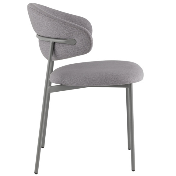 Стул Evan, велюр, серый - фото 3