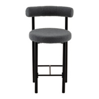 Фотография товара Стул полубарный Флорео букле темно-серый от компании ChiedoCover.