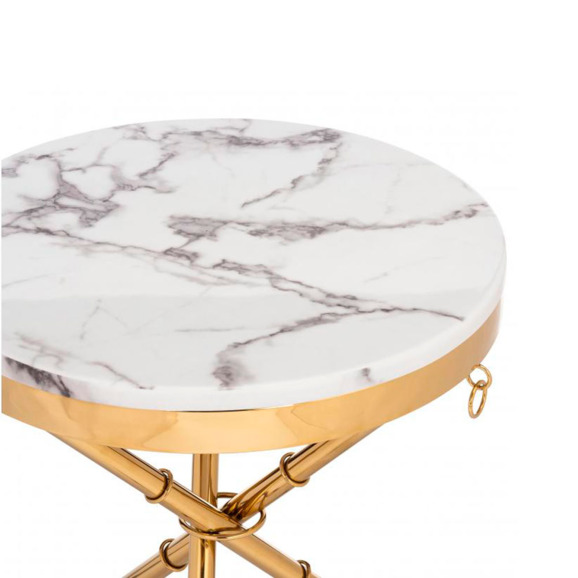 Журнальный столик Monika 50х55 marble / gold Журнальный столик Monika 50х55 marble / gold - фото 3