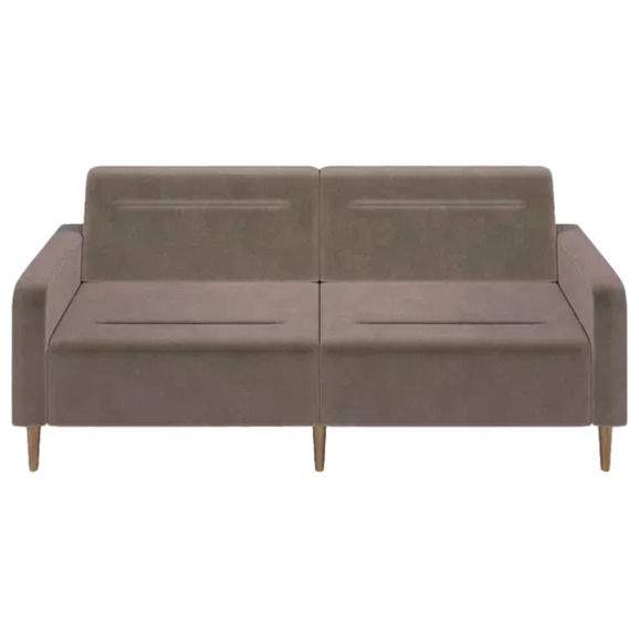 Диван Папилла, велюр, 182 см, светло-коричневый - фото 2