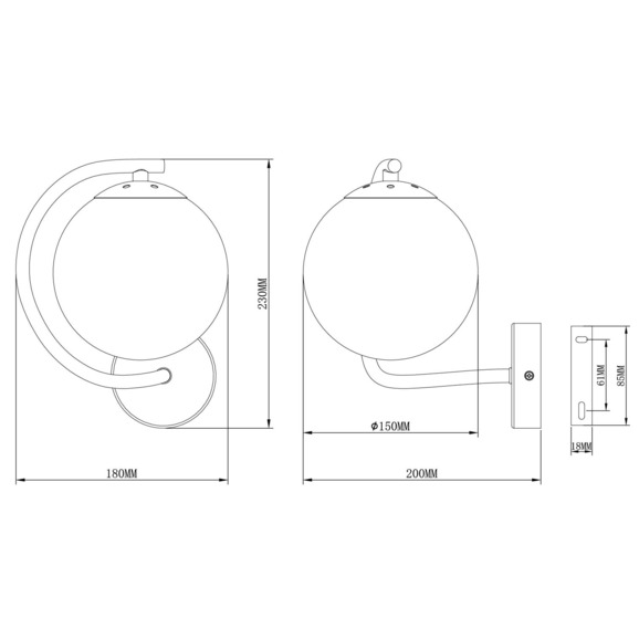 Светильник настенный Глобо - фото 3