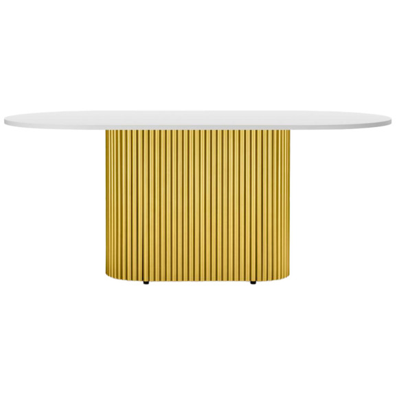 Барон О 160 х 90 белая пленка шагрень / золотые ноги - фото 2