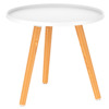 Стол журнальный Alvi, белый, деревянные ножки