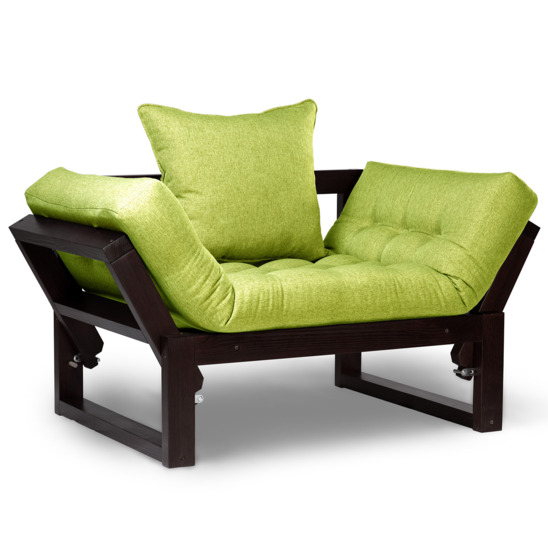 Кресло Рэмо венге, зеленое - фото 1