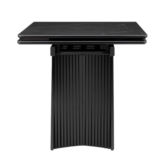 Керамический стол Вейв 140(200)х80 shakespeare black / черный - фото 3