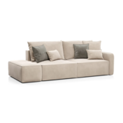 Фотография товара Диван Velurion прямой с банкеткой, светло-бежевый от компании ChiedoCover.