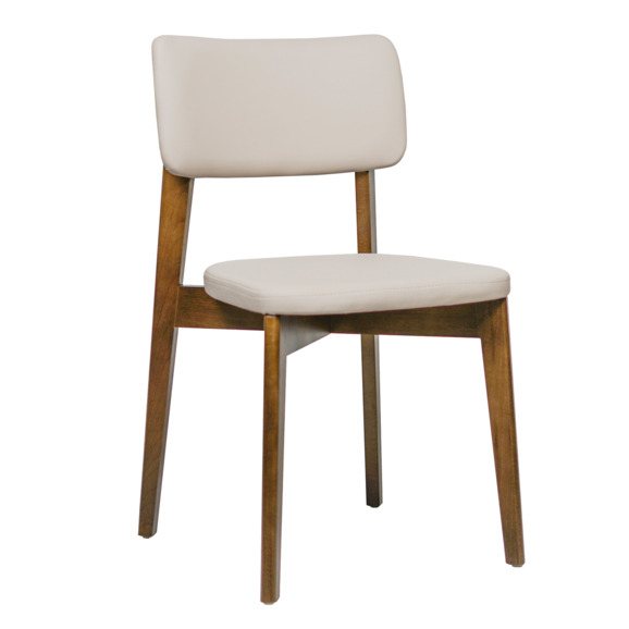 Стул Topas, экокожа Luxa almond бежевый, старинный орех - фото 1