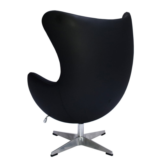 Кресло Egg Chair, черный, натуральная кожа - фото 4