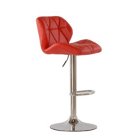 Настоящее фото товара Барный стул Стэн, красная кожа, произведённого компанией ChiedoCover