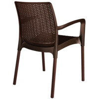 Фотография товара Плетеный стул Мамелон, коричневый, коричневый муар, цинк от компании ChiedoCover.