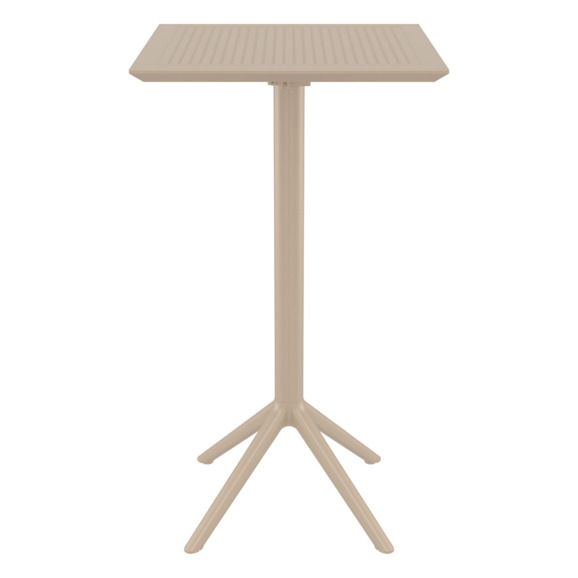 Стол пластиковый барный складной Sky Folding Bar Table 60, бежевый - фото 3