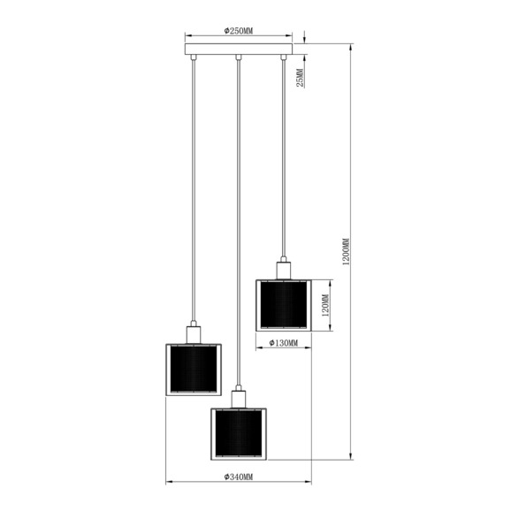Подвесной светильник V2871-3P Brizzi 3*E14*40W - фото 3