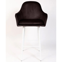 Фотография товара Кресло Сета, барные ножки, коричневый, белый, велюр от компании ChiedoCover.