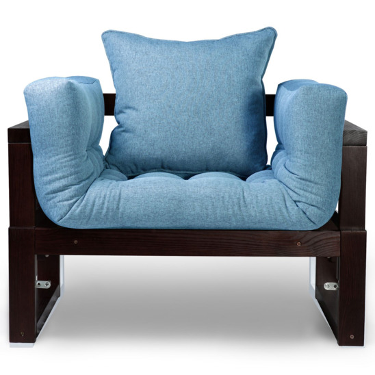 Кресло Рэмо венге, голубое - фото 3