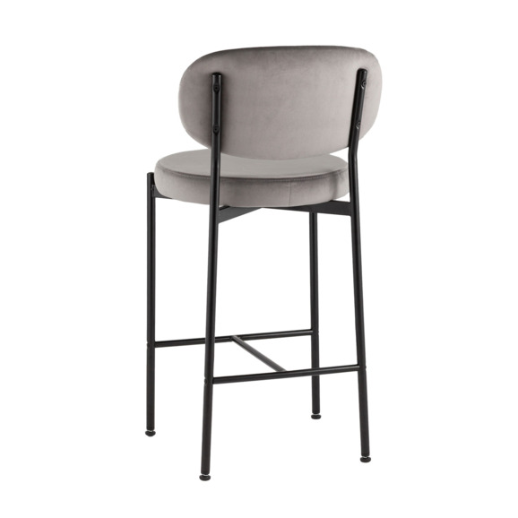 Стул полубарный Бриф ВД, велюр, серый - фото 4