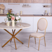 Фотография в интерьере товара Стул Квин 20мм - шампань, розовая корона от компании ChiedoCover.