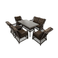 Настоящее фото товара Комплект Тивио, шоколад металлик, ротанг, произведённого компанией ChiedoCover