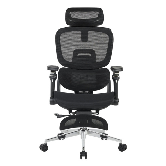 Кресло офисное TopChairs Prodigy с оттоманкой, черный - фото 2