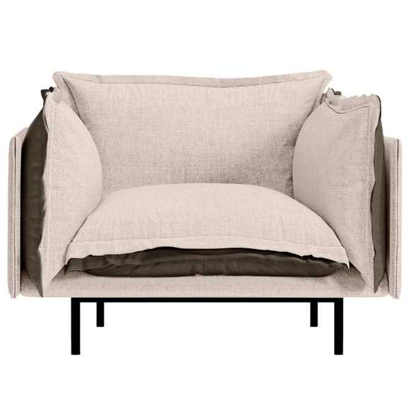 Кресло Barcelona, бежевый, коричневый - фото 2