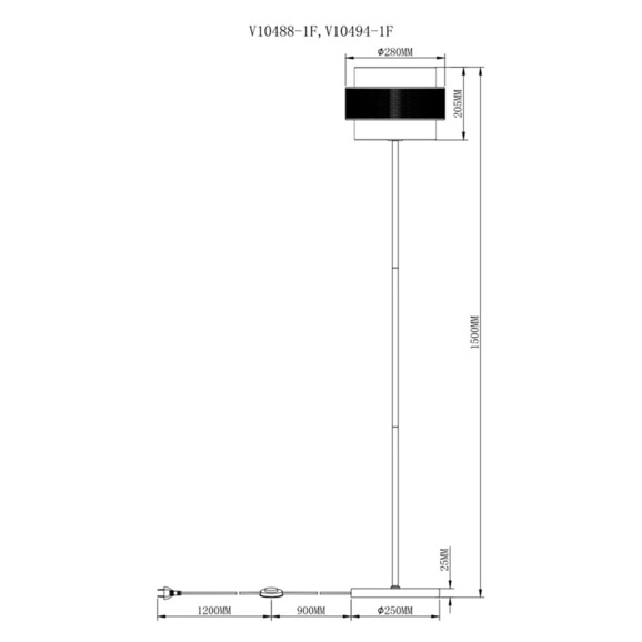 Торшер V10488-1F Gela - фото 4