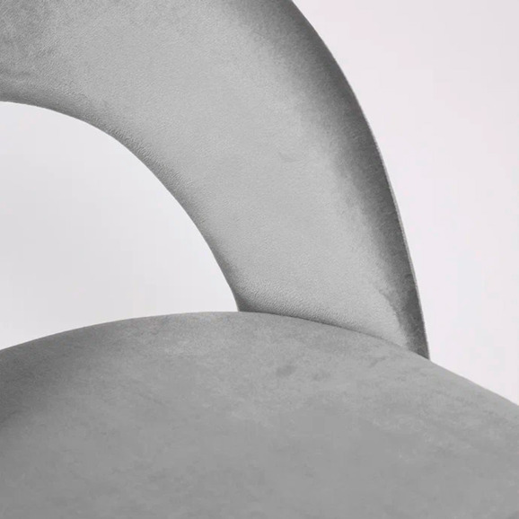 Стул Пиннате, пирамида, поворотный, серый, черный, велюр - фото 7