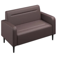 Настоящее фото товара Диван Папилла, экокожа, 132 см, коричневый, произведённого компанией ChiedoCover