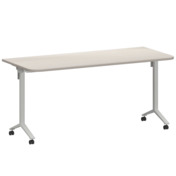 Фотография товара Стол мобильный складной радиусный, ясень шимо, белый, 22 мм, 160*70 от компании ChiedoCover.