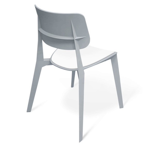 Стул Clap, белый, серый Стул Clap, белый, серый - фото 4