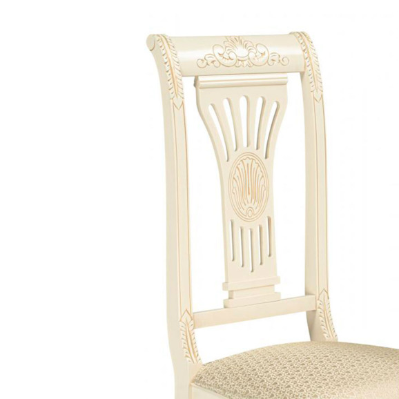 Деревянный стул Roy слоновая кость / золото патина - фото 5