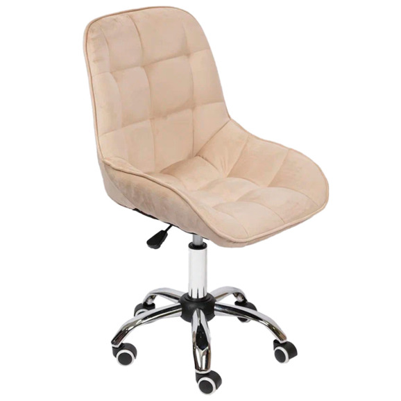 Стул Мускус, хром, бежевый, велюр - фото 1