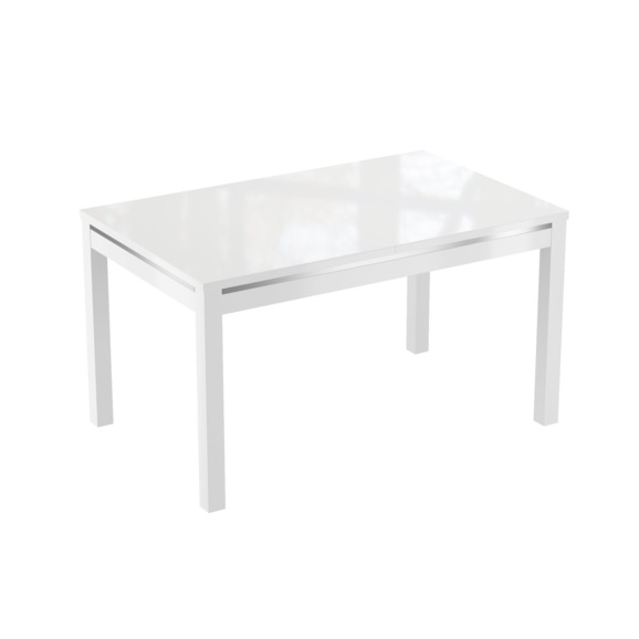 Стол Гласс-2, экстрабелый, белый глянец - фото 1