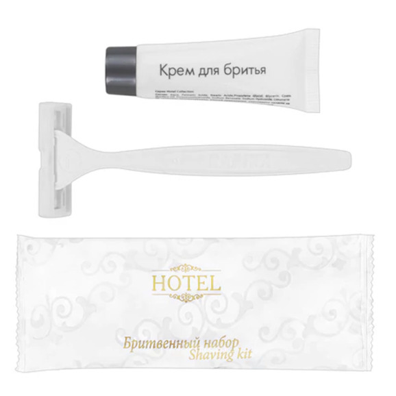 Бритвенный набор HOTEL, крем для бритья + станок - фото 1