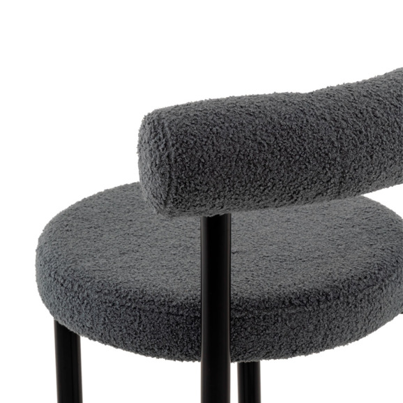 Стул полубарный Флорео букле темно-серый Стул полубарный Флорео букле темно-серый - фото 8