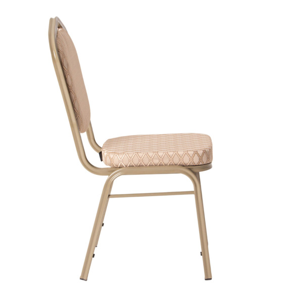 Стул Хит 25, жаккард вояж беж-золото, каркас шампань - фото 6