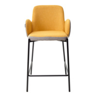 Полубарный стул Nyx с подлокотниками, желтый/ серый