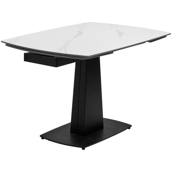 Стол BALDE MATT WHITE MARBLE SOLID CERAMIC / BLACK - фото 1