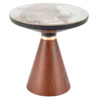 Журнальный столик Steradian S, белый мрамор, орех, золото Журнальный столик Steradian S, белый мрамор, орех, золото