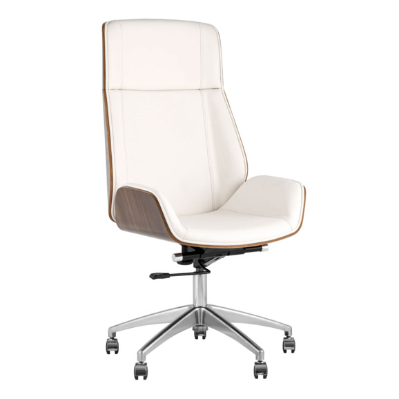 Кресло руководителя TopChairs Crown молочное Кресло руководителя TopChairs Crown молочное - фото 1