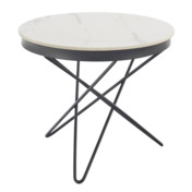 Фотография товара Стол журнальный Hush, белый мрамор, черный от компании ChiedoCover.