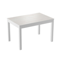 Настоящее фото товара Стол Гласс-5Д, белый, светлая сосна, произведённого компанией ChiedoCover