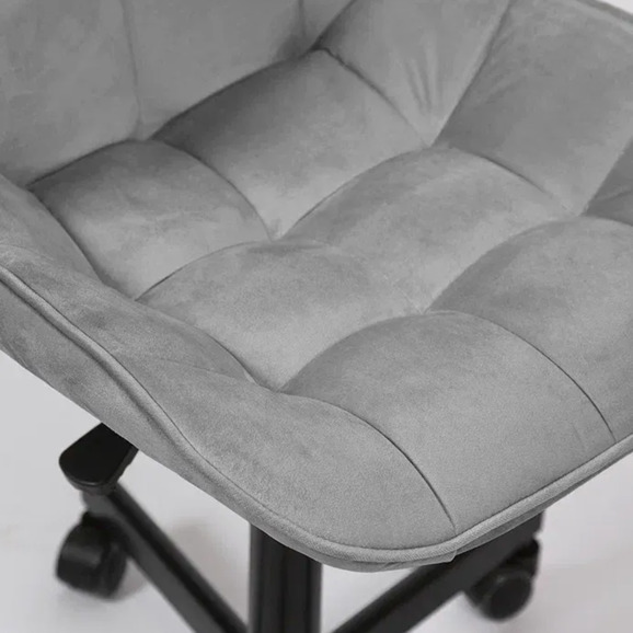 Стул Мускус, пятилучие, велюр, серый, черный - фото 7